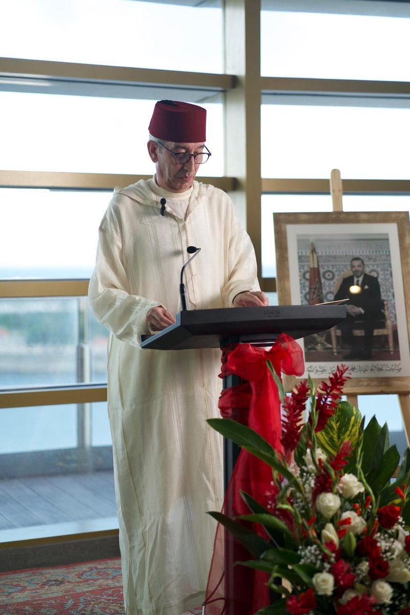 La Embajada del Reino de Marruecos en la Habana, Cuba, celebra la conmemoración del Vigésimo Quinto aniversario de la Entronización de Su Majestad el Rey Mohammed VI, en presencia de altos funcionarios del gobierno cubano, cuerpo diplomático y amigos del Reino en el país.