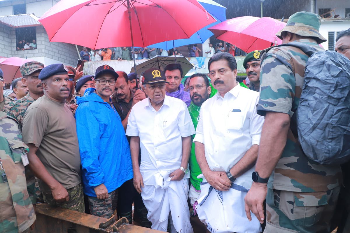pinarayivijayan's tweet image. Visited the landslide-affected Chooralmala in Wayanad to assess the ongoing rescue operations. The weight of the tragedy is still deeply felt, but the relentless efforts of those working to restore normalcy offer a glimmer of hope. Together, we’ll overcome this challenge as well.