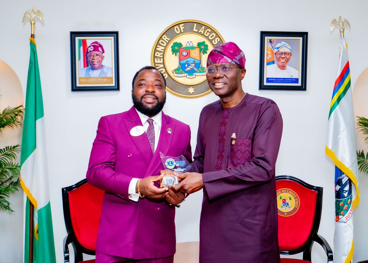 jidesanwoolu's tweet photo. Today, I welcomed Lion Tolulope Ayodeji Senbanjo, PMJF, NLCF, District Governor of Lions Club International District 404B2 in Nigeria, during a courtesy visit to Lagos House, Marina. 

We engaged in discussions on collaboration and strengthening ties between the Lions Club and the state government, focusing on initiatives aimed at community development and service.