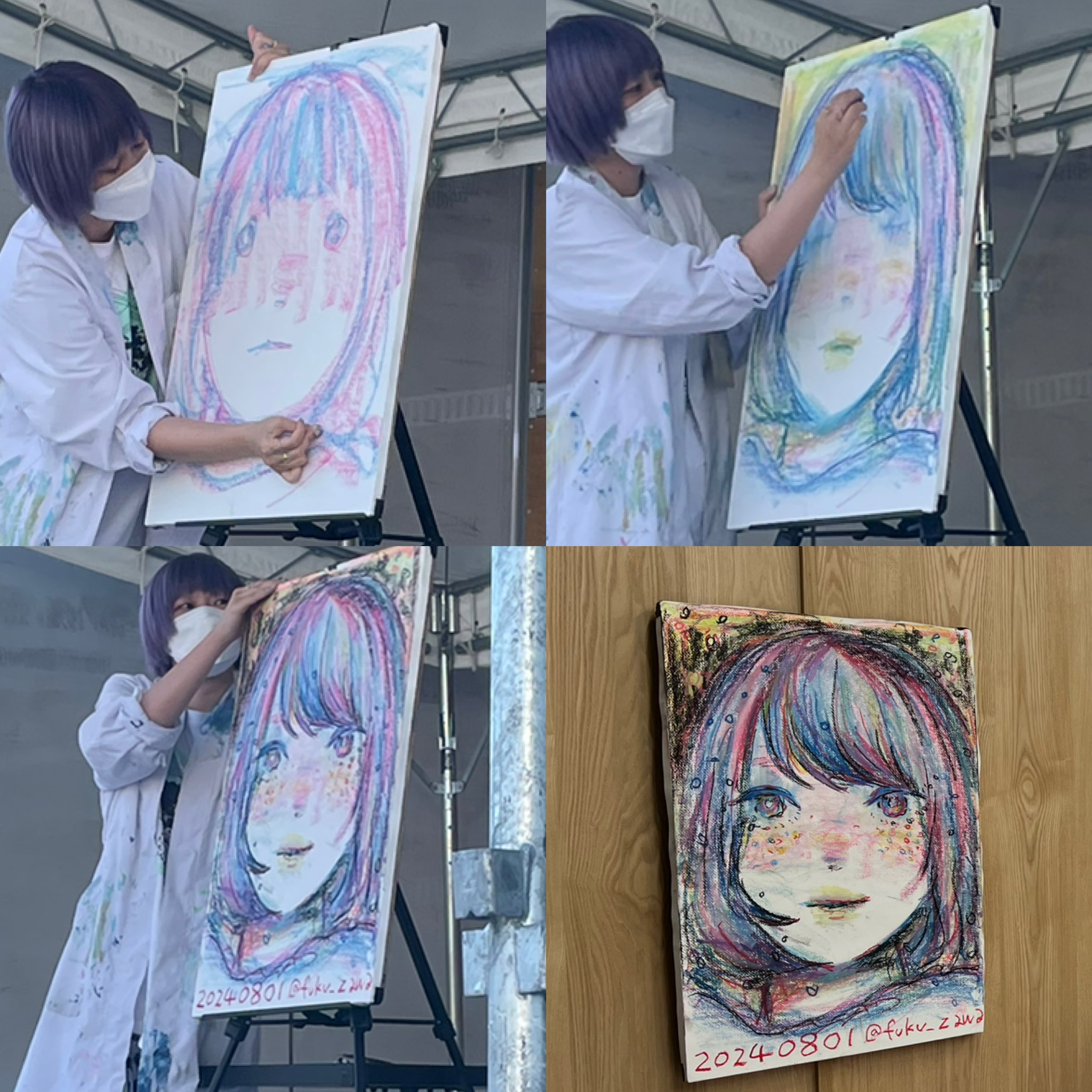フクザワさん ライブペイント 原画 絵画