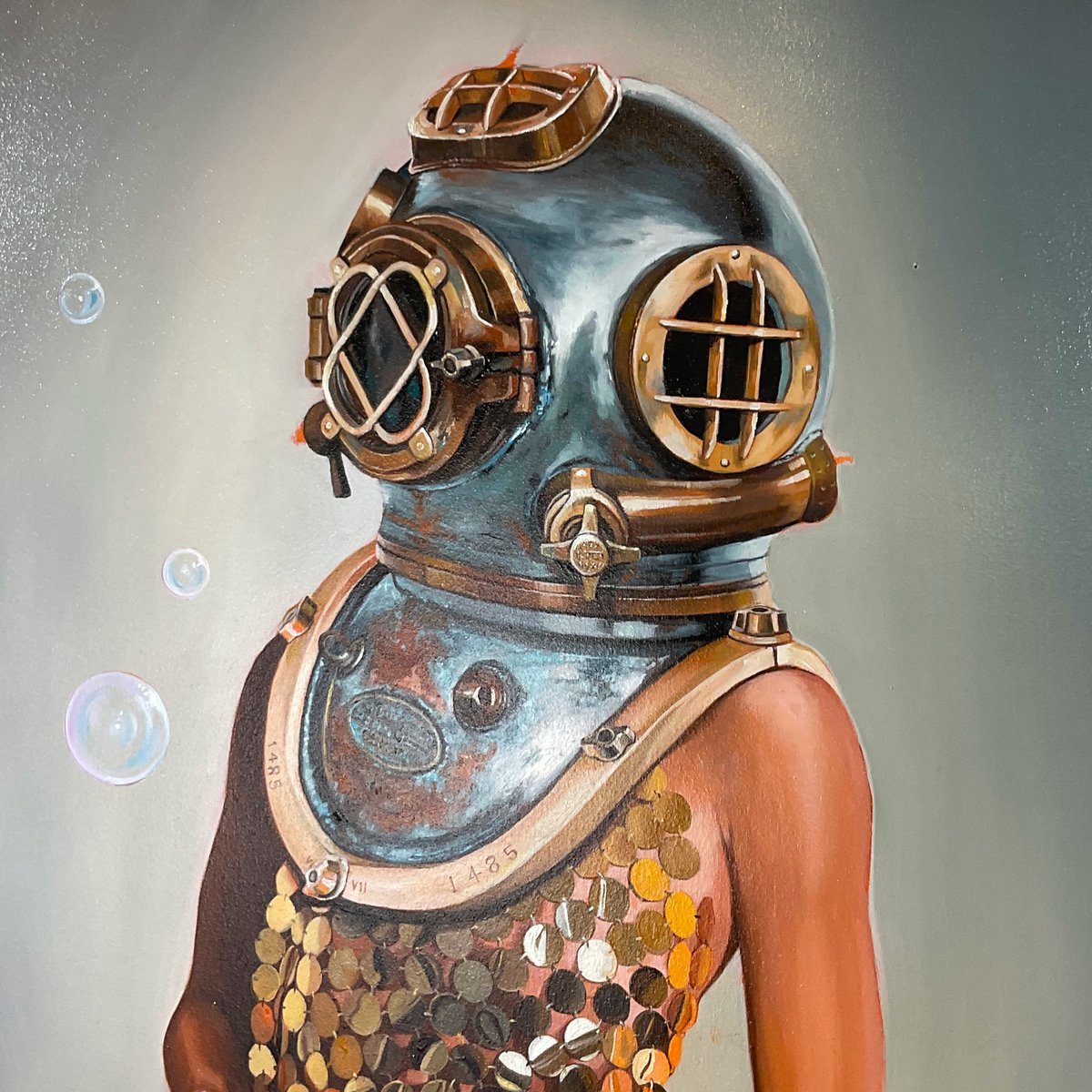 "Dunkin' Gold" by Ed Williamson - 37x30 inches (40x33 inches framed)

watsongallery.co.uk/gallery/Dunkin…

#newartist #watsonartgallery #edwilliamson #newartwork #artgalleryscotland #dunkindonuts #diverhelmet