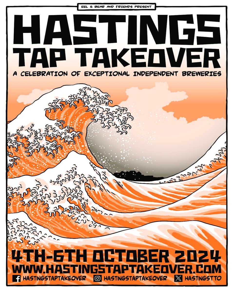 Hear a distant rumble?

The beer tsunami will return, October 4th - 6th 2024.

It is looking EPIC.

Full lineup announcement soon.

#hastingstaptakeover #hastingsbeer #hastingsevents #independentbeer #craftbeerfestival