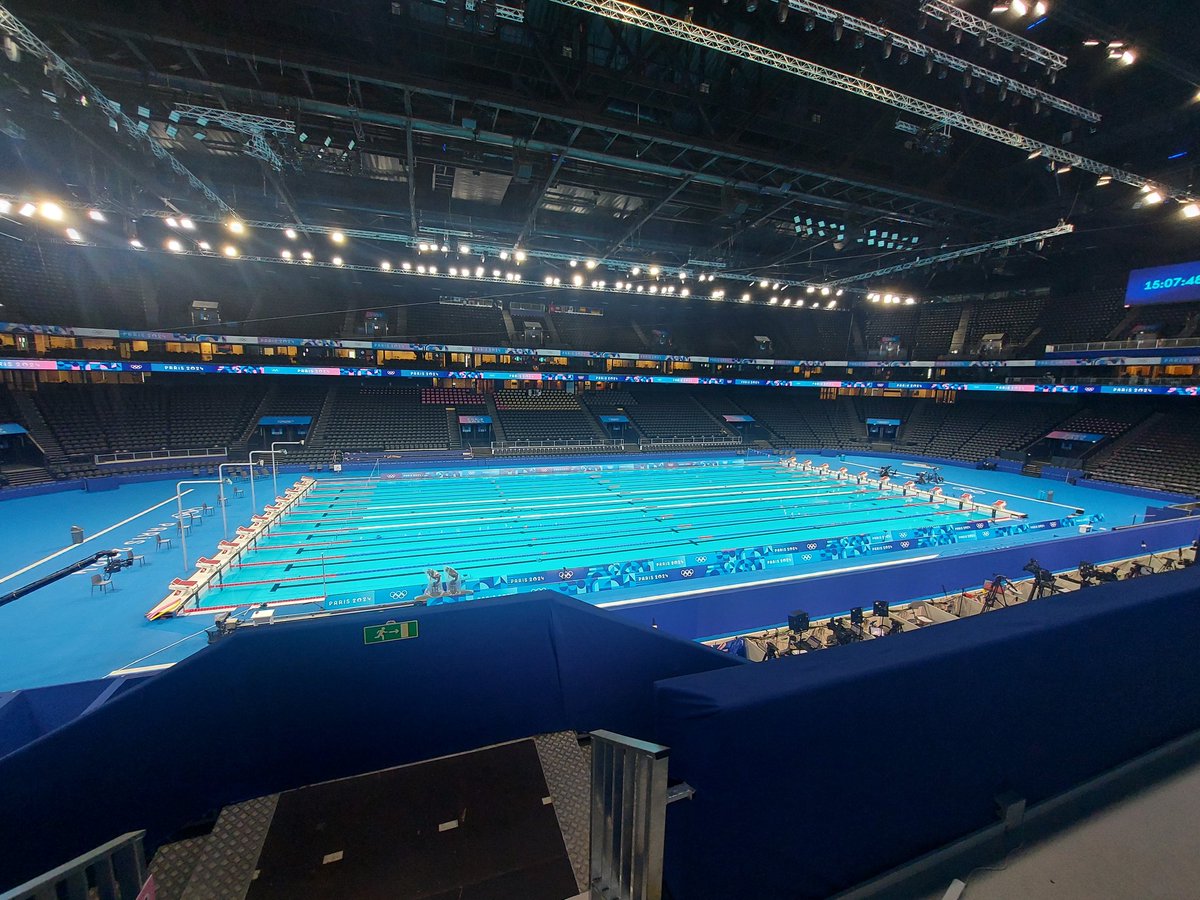 RobinAdamsZA's tweet photo. COOL BY THE POOL.
The La Defense arena looking ready for more Olympic records and gold medals.
#Werk #OnAssignment #Paris2024 #OlympicGames @trtworld #MakingTV #AdamsAtYourService https://t.co/M2t5zk95Ny