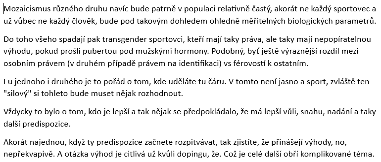 Diskuse o tom, kdo smí a nesmí boxovat s ženami, se nám hezky rozproudila. Tak já ji s dovolením ukončím a pošlu vám sem to, jak o situaci hezky podrobně psala má kamarádka genetička.