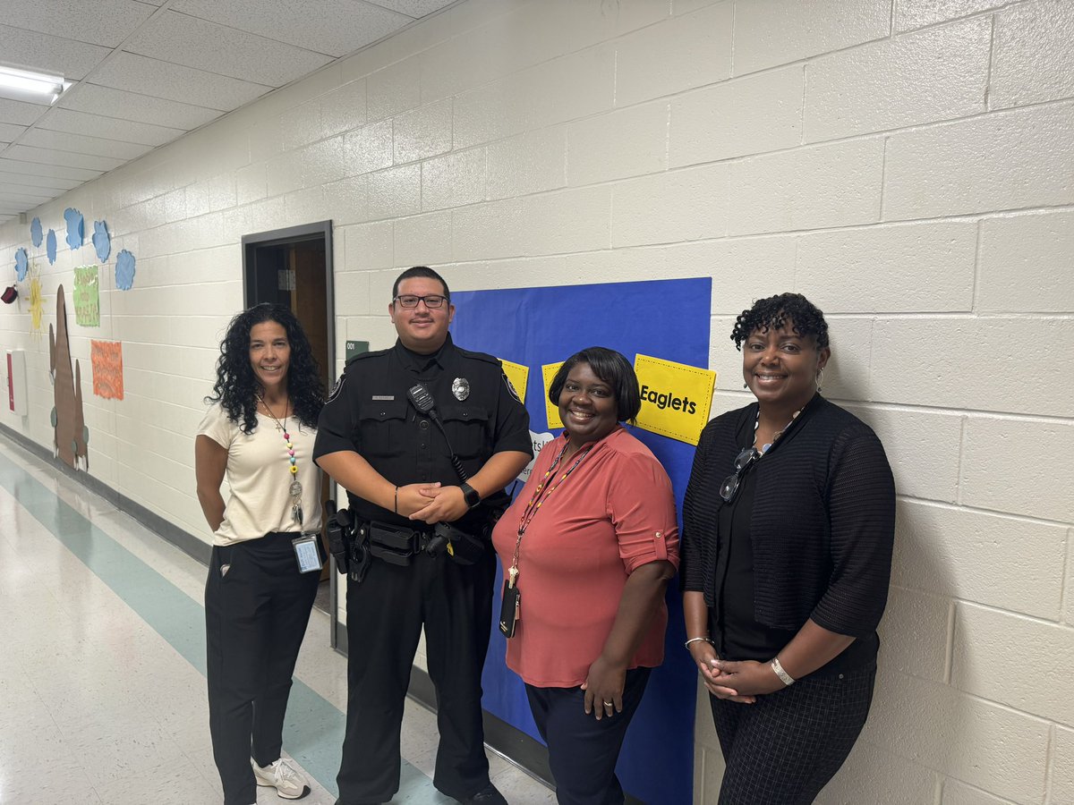<a href="/CobbSchools/">Cobb County Schools</a> 1st day joy is in full effect! Thankful for my wonderful staff &amp; the extra 🙌🏾 from district office we had a smooth kickoff. <a href="/ABreban/">Abner Breban</a> <a href="/Sohenry24/">S. Henry</a> <a href="/MrsAngelaMack/">Angela Mack, Ed.D.</a> Officer Gerardo Thank you for helping us make positive memories for our eaglets today. #AustellSOARS