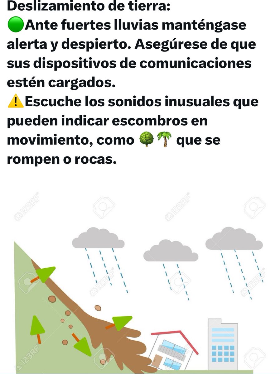 Jose Donderis (@donderisja) on Twitter photo <a href="/DinoskaDinoska/">Dinoska Montalvo</a> Qué hacer en caso de lluvias intensas y amenazas de deslizamiento.
Docencia <a href="/DinoskaDinoska/">Dinoska Montalvo</a> Qué hacer en caso de lluvias intensas y amenazas de deslizamiento.
Docencia