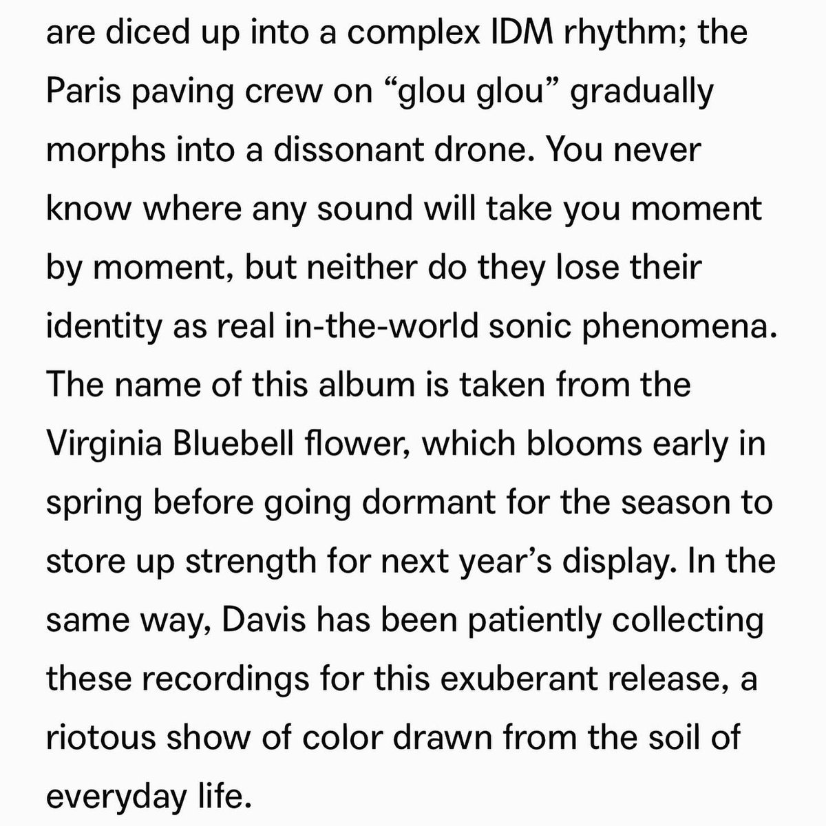 hooooly moly 🥹 incredibly happy to find that my album on <a href="/tracedobjects/">Traced Objects</a>, Virginia Bluebells, was included in the best field recordings of July '24 on @bandcamp!  If you feel so inclined, take a listen through and maybe even pick up one of these lovely tapes :)