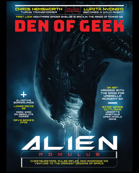 Alien is back with this Den of Geek cover.

Experience #AlienRomulus in IMAX. In theaters August 16. Get tickets: fandango.com/AlienRomulus