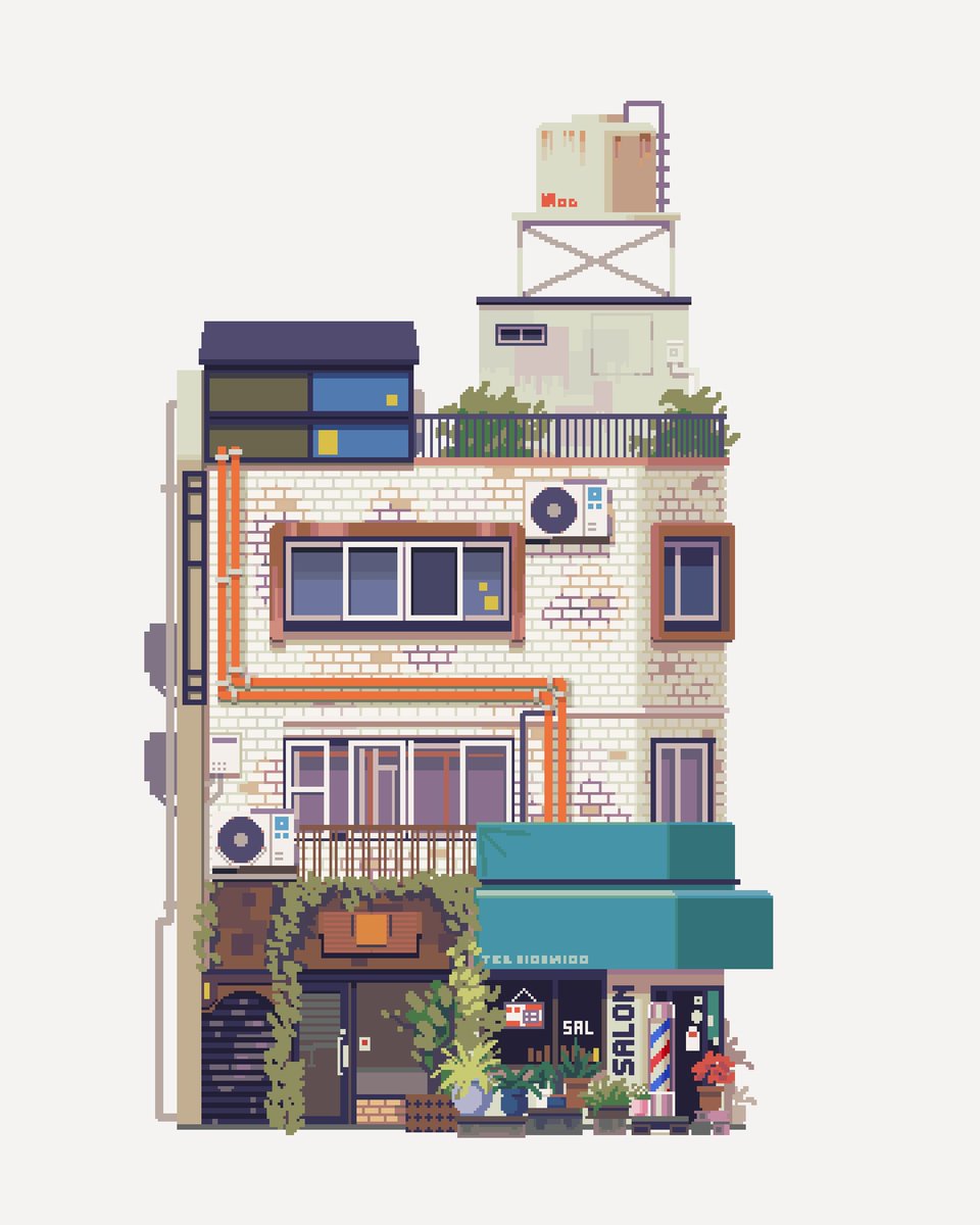 local salon 💈✂️
#pixelart #ドット絵