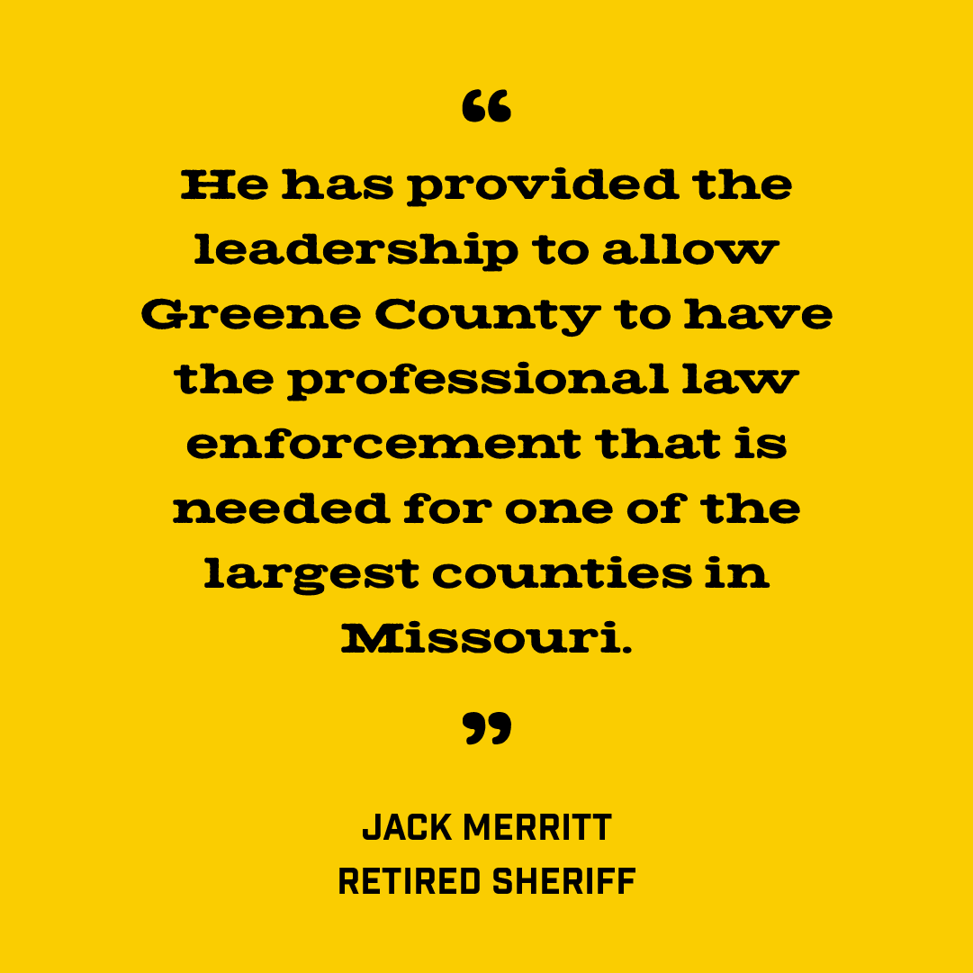 Retired Sheriff Jack Merritt praises Jim Arnott for successfully leading the Sheriff's Office through county growth, ensuring officers have resources &amp; training needed to protect the community.

#VoteArnott on Aug 6

Paid for by Citizens for Jim Arnott, Jack L Merritt Treasurer.