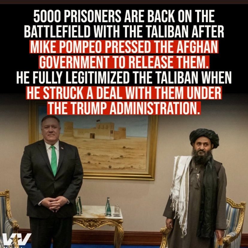 ThmsHoward's tweet photo. @KamalaHQ He also released 5000 Taliban terrorists.
#TalibanForTrump https://t.co/eiRfnJW7iU