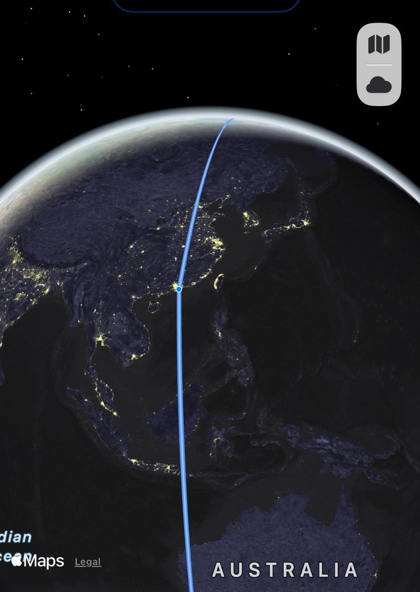 Travel first: first time traveling over the North Pole.