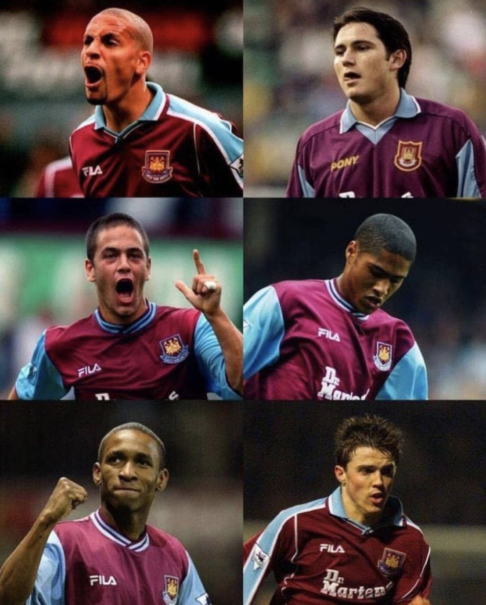 Footballtweet's tweet photo. 🎙️ Harry Redknapp: “People always talk about Man Utd producing the class of ’92 but they weren’t any better than the six boys we produced at West Ham. 

If I kept those six players together I’m certain I would’ve won the Premier League.” ⚒️ https://t.co/xReV6Nlru7