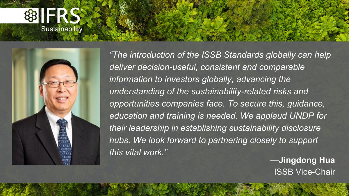 IFRS Foundation (@ifrsfoundation) on Twitter photo We look forward to partnering with <a href="/FC4SNetwork/">UNDP Financial Centres For Sustainability</a> on new Sustainability Disclosure and Management Hubs with GRI, International Organization for Standardization & <a href="/GSGImpact/">GSG Impact</a>. The hubs will help improve company sustainability-related disclosures worldwide. ๐lnkd.in/d4BQH_2m We look forward to partnering with <a href="/FC4SNetwork/">UNDP Financial Centres For Sustainability</a> on new Sustainability Disclosure and Management Hubs with GRI, International Organization for Standardization & <a href="/GSGImpact/">GSG Impact</a>. The hubs will help improve company sustainability-related disclosures worldwide. ๐lnkd.in/d4BQH_2m