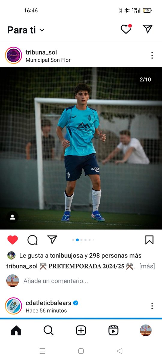 El primer fou el germà de ma mare, en Gori Estarellas als anys 60, jo als anys 80 i ahir el meu fill Toni, debutant als juvenils de l'Atletic Balears.