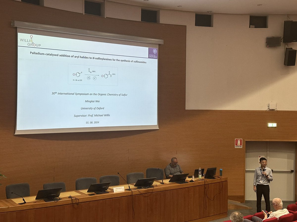isocs30's tweet image. Mingkai Wei reported the synthesis of sulfinamides through palladium-catalysed addition of aryl halides to N-sulfinylamines
#ISOCS30
@Willis_Group