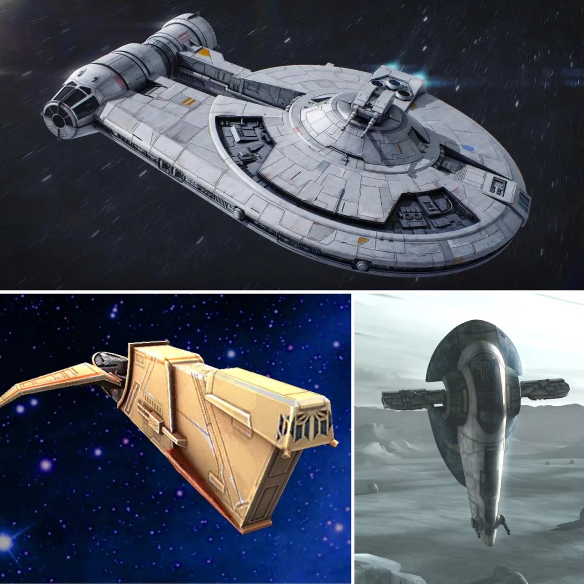 #StarWars has quite a menagerie of oddly shaped ships. What’s your favorite non traditional shaped starship? #WhatsTheScuttlebutt