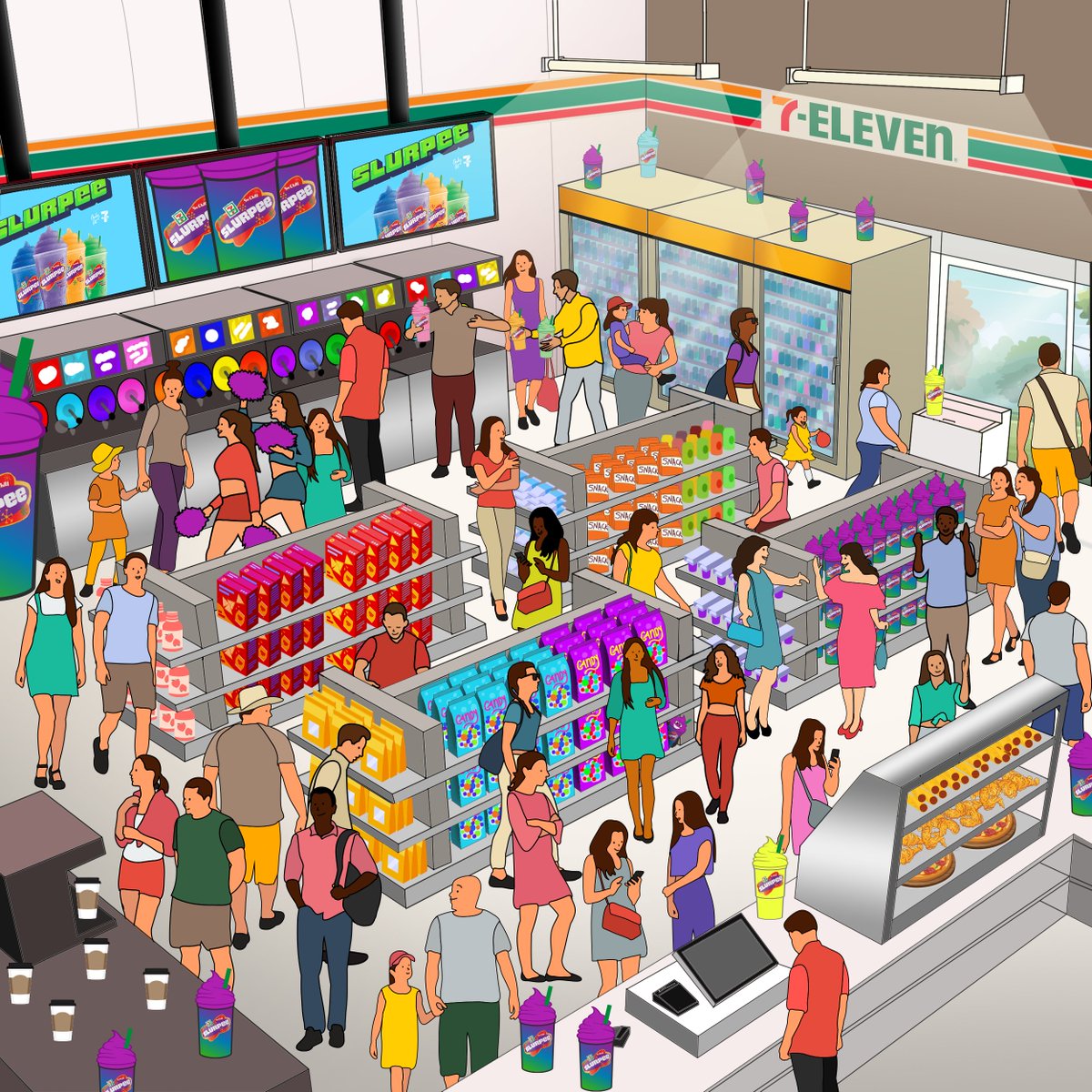 Mr. Slurpee loves to hang out at the local Sev, but he’s about to miss his flight to the Slurpee capital!! can you help us find the smolest Slurpee? 🔍👀

#SlurpeeCanada #OnlyAt7Eleven