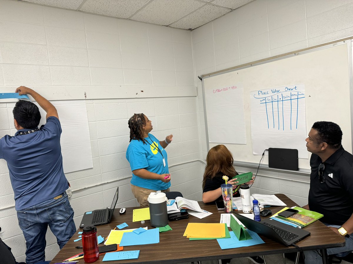 Roger_theDodger's tweet photo. Aldine 5th grade Math teachers getting into the work with lesson rehearsals. Great preparation and ready to bring their A game starting on day 1. #AldineDSD #AldineMath https://t.co/UmK31jh0st