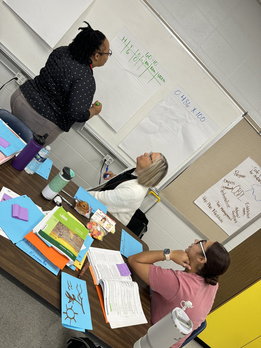 Aldine 5th grade Math teachers getting into the work with lesson rehearsals. Great preparation and ready to bring their A game starting on day 1. #AldineDSD #AldineMath