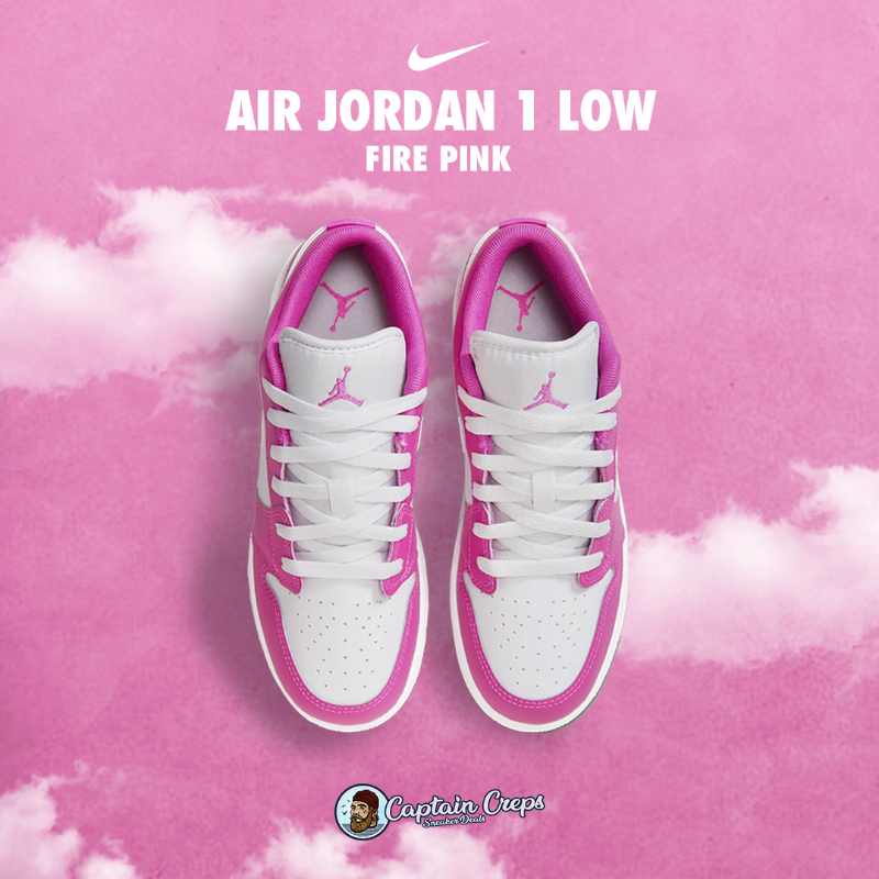 CaptainCreps's tweet photo. The cutest AJ1 Lows just dropped at Nike for UNDER £75 🩷

Follow @captaincreps for daily UK Sneaker Discounts &amp; New Release updates.