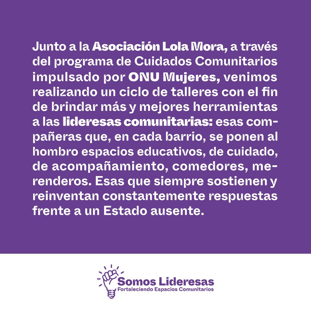 Ciclo de jornadas de capacitación para #LideresasComunitarias 👉🏽 Ante un contexto tan adverso, donde los lazos sociales están cada vez + rotos, seguimos apostando a fortalecer los vínculos comunitarios y a la formación de quienes ponen el cuerpo ante cada conflicto q se presenta.