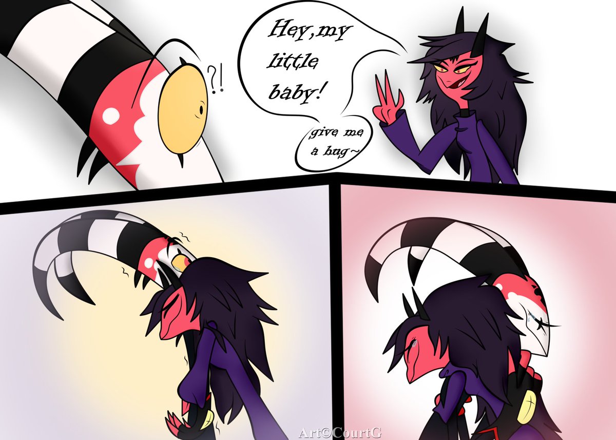 GiorgiaLoc240's tweet photo. *The hidden desire*
Part: 1-2/7
If you guys like it, I'll drop the rest soon!
What do you think Blitz is thinking about in the second-to-last panel?
#Helluvaboss #HelluvabossBlitz #Helluvabosscomics #Tilla #Blitzmom #Blitzo https://t.co/8V9IgEWNaO