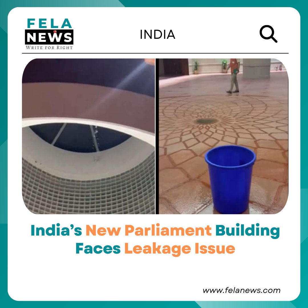 fela_news's tweet photo. Congress MP Manickam Tagore filed a motion notice in Lok Sabha for a specialized committee to investigate water leaks in Parliament, citing heavy rain and a video. #NewParliamentLeak #motionnotice #waterleak #HeavyRain #bjp_सरकार
https://t.co/6T3uclLlG5 https://t.co/Z9rOqLHFiY