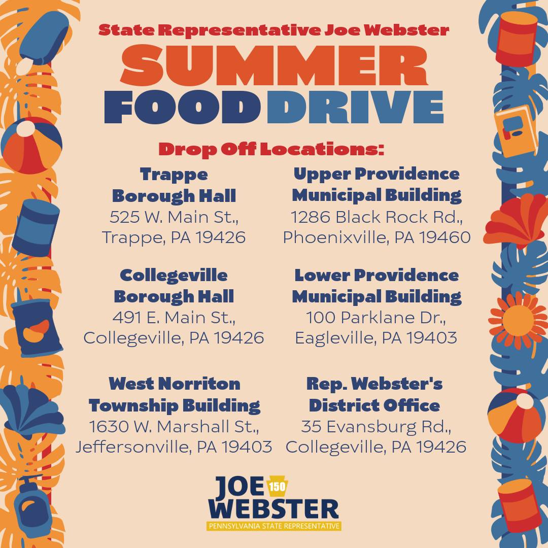 RepJoeWebster's tweet photo. One week left!
Please join us in helping our neighbors in need prepare for the upcoming school year with your donations of food and school supplies. Drop off at my office or at the locations listed below. Thank you!
#PA150 #DoingGoodInTheNeighborhood https://t.co/McmSKLiVMJ