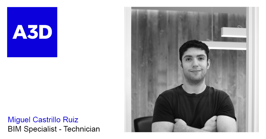 📣¡Nueva incorporación!

Miguel Castrillo Ruiz se une al equipo de A3D. 

¡Bienvenido a la familia!👋 ⁣ 

Conoce el resto del equipo de A3D: a3d.es/nosotros/equip… 

#A3D #BIM #Revit #Equipo