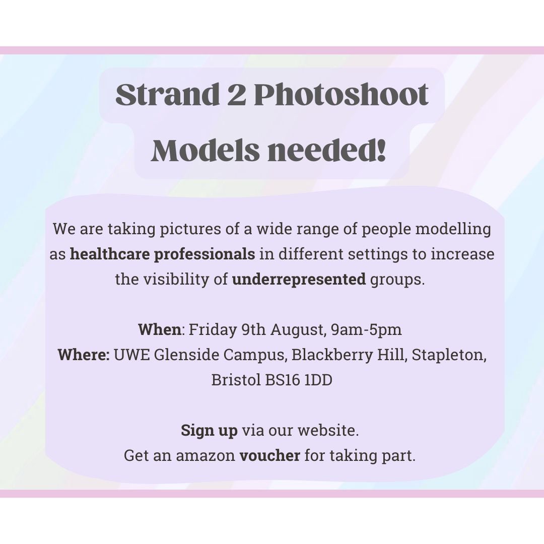 ReframeImages's tweet image. Our next strand 2 shoot is soon and we need models! Feel free to DM us or pop to our website to sign up (link in the bio). We are also looking for a model over the age of 40 to act as a healthcare professional 🧑🏽‍⚕️

#model #photography #equality #healthcare