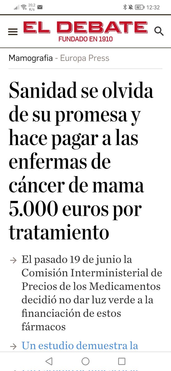 Un tratamiento innovador y eficaz contra el cáncer de mama metastásico rompe la promesa de finaciarlo por el Gobierno.
Casualmente no hay dinero.
Vergonzoso que no haya dinero para curar esta enfermedad.
Para qué sirven las campañas de cáncer de mama si todo se queda en eslògan?
