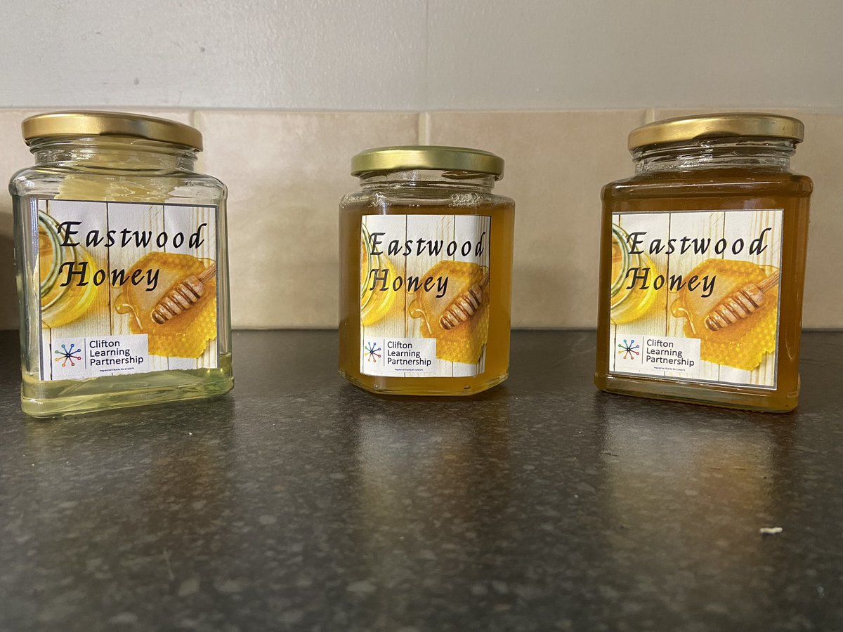 Honey for sale! Our bees have been very busy and produced some beautiful honey which we are now selling from Zone 1. We have 2 slightly different sizes due to the jars we had available. So we have £6 jars and £5 jars available. Cash only please!