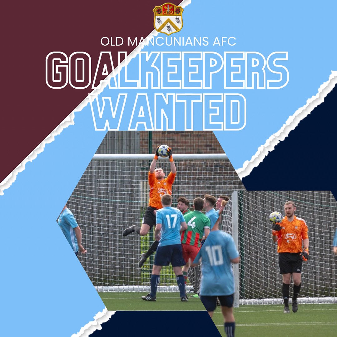 OldMancsAFC's tweet photo. 🧤 GOALKEEPERS WANTED 🧤 

Were looking for new goalkeepers to play across our 4 Saturday sides in the @lancsamleague 

Drop us a DM if you’re interested. 

#amateurfootball #manchester #fallowfield #goalkeeper #GKUnion https://t.co/E9RrydEwZw
