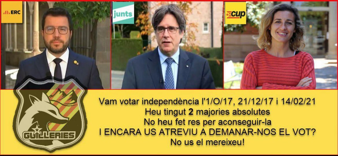 Pere_Catalonia's tweet photo. @linarestc #Independència. 😉
No es #Pacta amb el #155. Ras i curt. https://t.co/OrMWNwLJcC