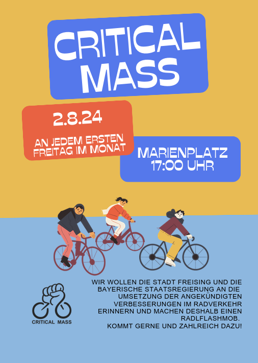 greenpeace_fs's tweet photo. Jeden ersten Freitag im Monat in Freising lädt die Critical Mass zum Radlflashmob ein. Sei jederzeit gerne dabei! https://t.co/dWfuYXMAW7