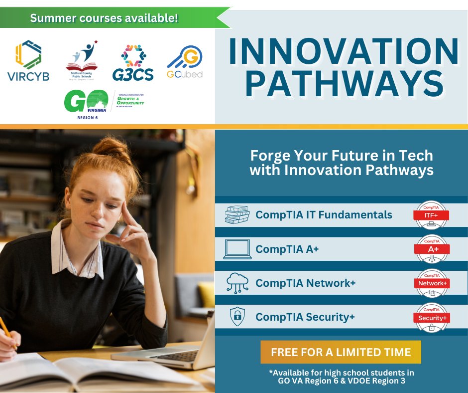 G_CubedINC's tweet photo. Attention educators! Are you ready to take your students' learning to the next level? #InnovationPathways #GOVirginia #TechEducation
Don't wait, sign up today: https://t.co/M86PjzZPYE https://t.co/faY7hg8v4P