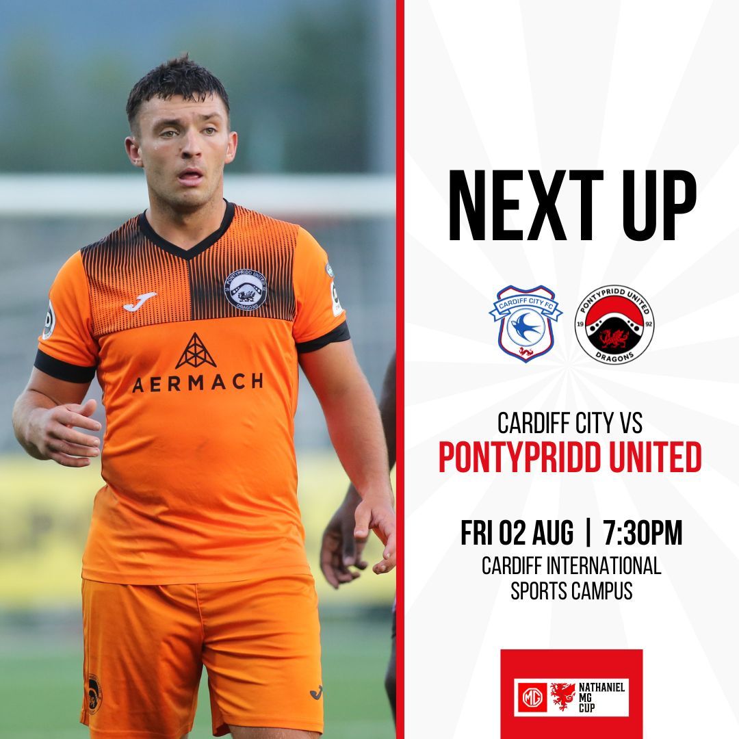 PontyUnitedM's tweet image. 𝐍𝐄𝐗𝐓 𝐔𝐏 🔜 

@CF11Academy 🆚 Pontypridd United

📅 Friday 2nd August
⏰ 7:30PM
🏟 Cardiff International Sports Campus
📍 CF11 8AZ

Our #NathanielMGCup journey gets underway tomorrow evening as our Dragons make the short trip to Leckwith! 🏆

#OneClub #WeAreUnited
