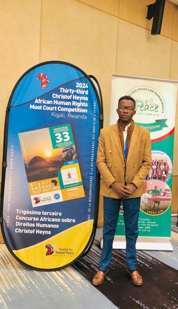 Participation à la 33e édition du Concours africain des droits de l'homme et des peuples organisé par thé Center of Human rights de l'Université de Pretoria et l'université du Rwanda à Kigali du 22 au 27 juillet 2024.