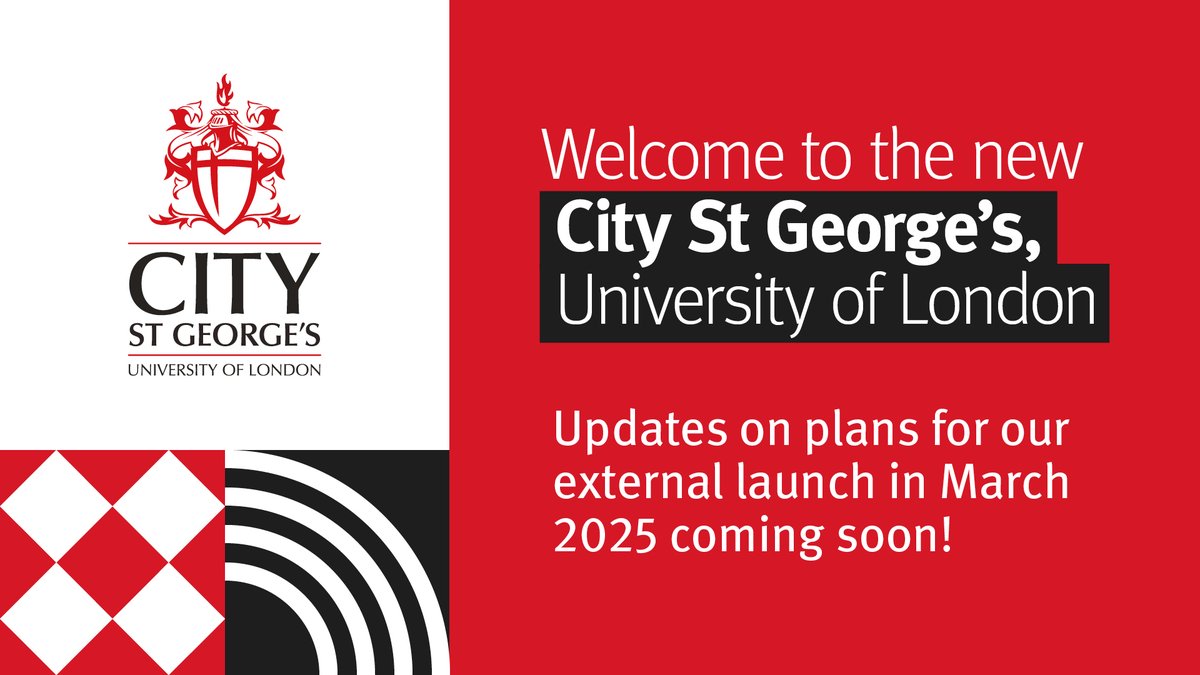 City St George's, University of London (@citystgeorges) on Twitter photo 📣 Today City, University of London has formally merged with <a href="/StGeorgesUni/">St George's, University of London (1752-2024)</a>. We are now one institution – City St George’s, University of London. Welcome to our new University!
Read the full announcement ➡️ ow.ly/k5qY50SOiLb 📣 Today City, University of London has formally merged with <a href="/StGeorgesUni/">St George's, University of London (1752-2024)</a>. We are now one institution – City St George’s, University of London. Welcome to our new University!
Read the full announcement ➡️ ow.ly/k5qY50SOiLb