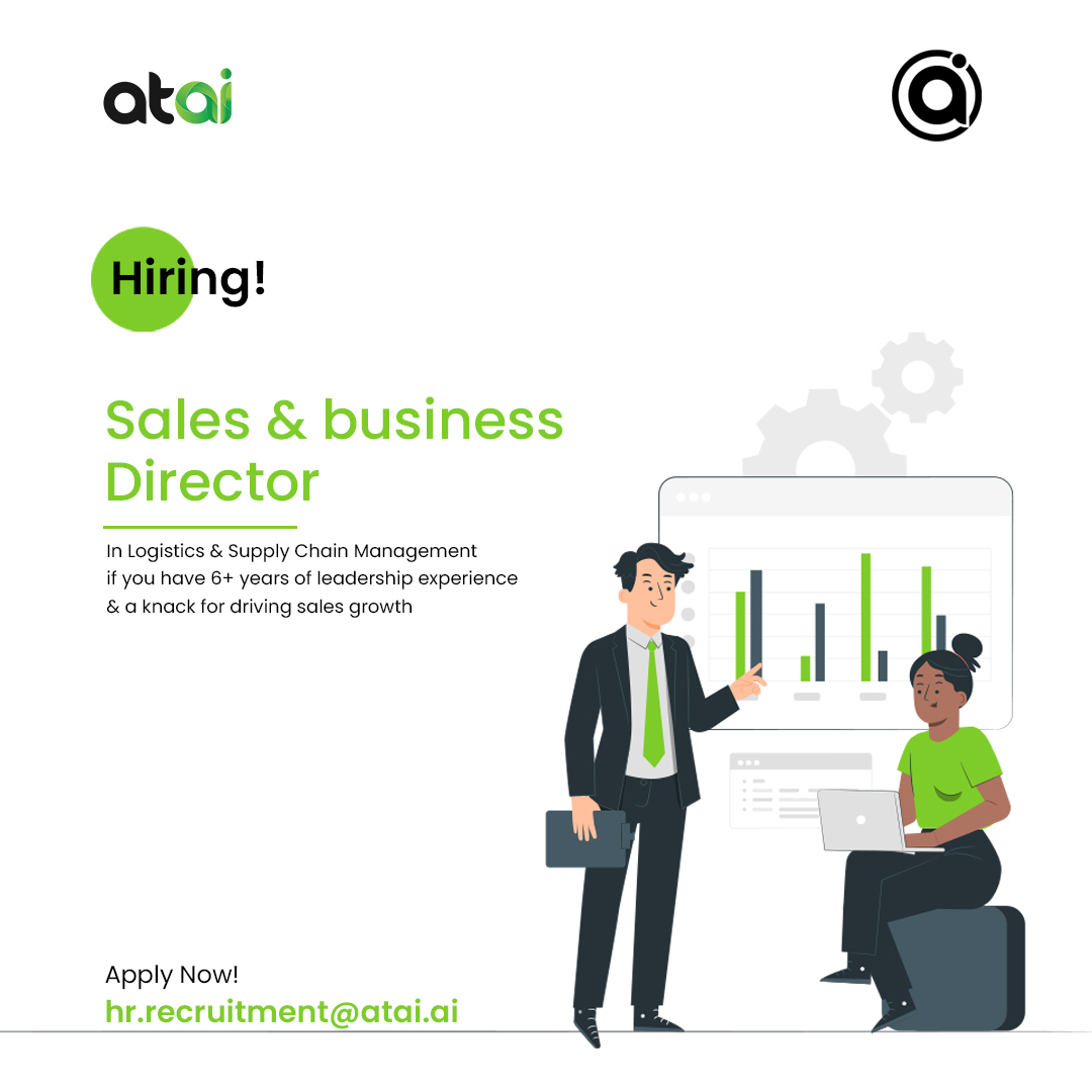 Hiring Alert!

We are hiring for a Sales &amp; Business Director who has experience in Supply Chain and Logistics

Experience: 6+ Years
Location: Hyderabad­­­

Interested candidates can share their resumes to hr.recruitment@atai.ai

#atai #hiringalert #salesbusiness #director