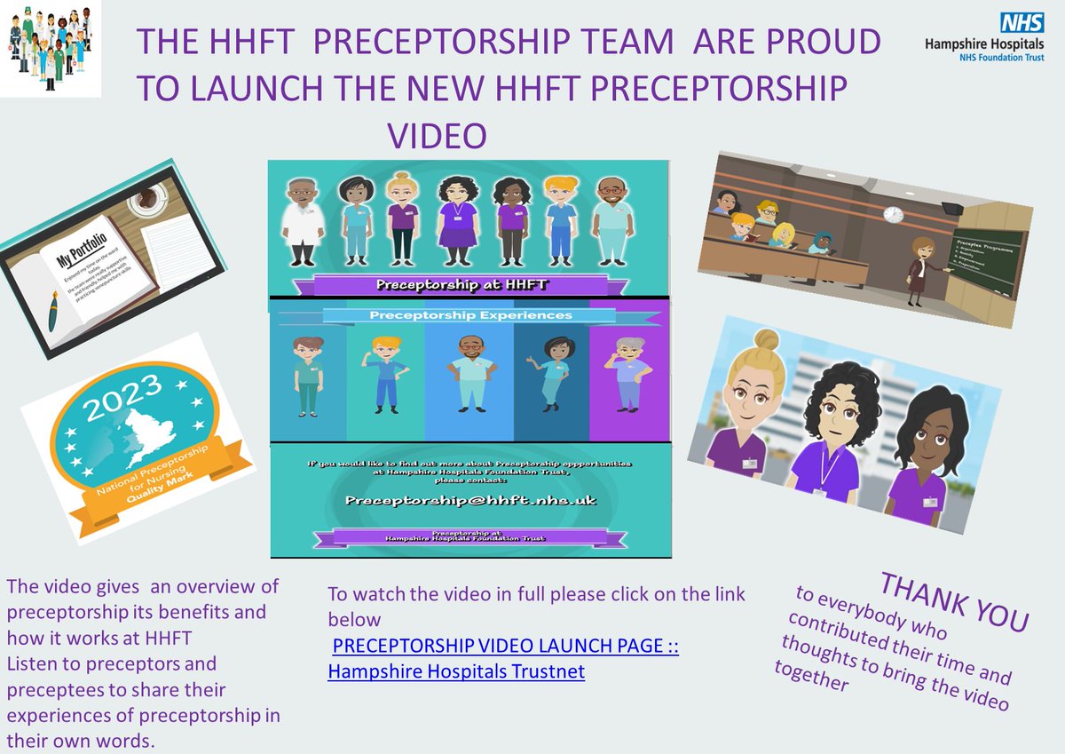 Preceptorship Team Video Launch. 

Exciting times! 
We have launched the new "Preceptorship at HHFT " Video, designed to give an overview of how preceptorship process works at HHFT and the benefits of the program. 
#Nationalpreceptorship
#TeamHHFT
#preceptorship