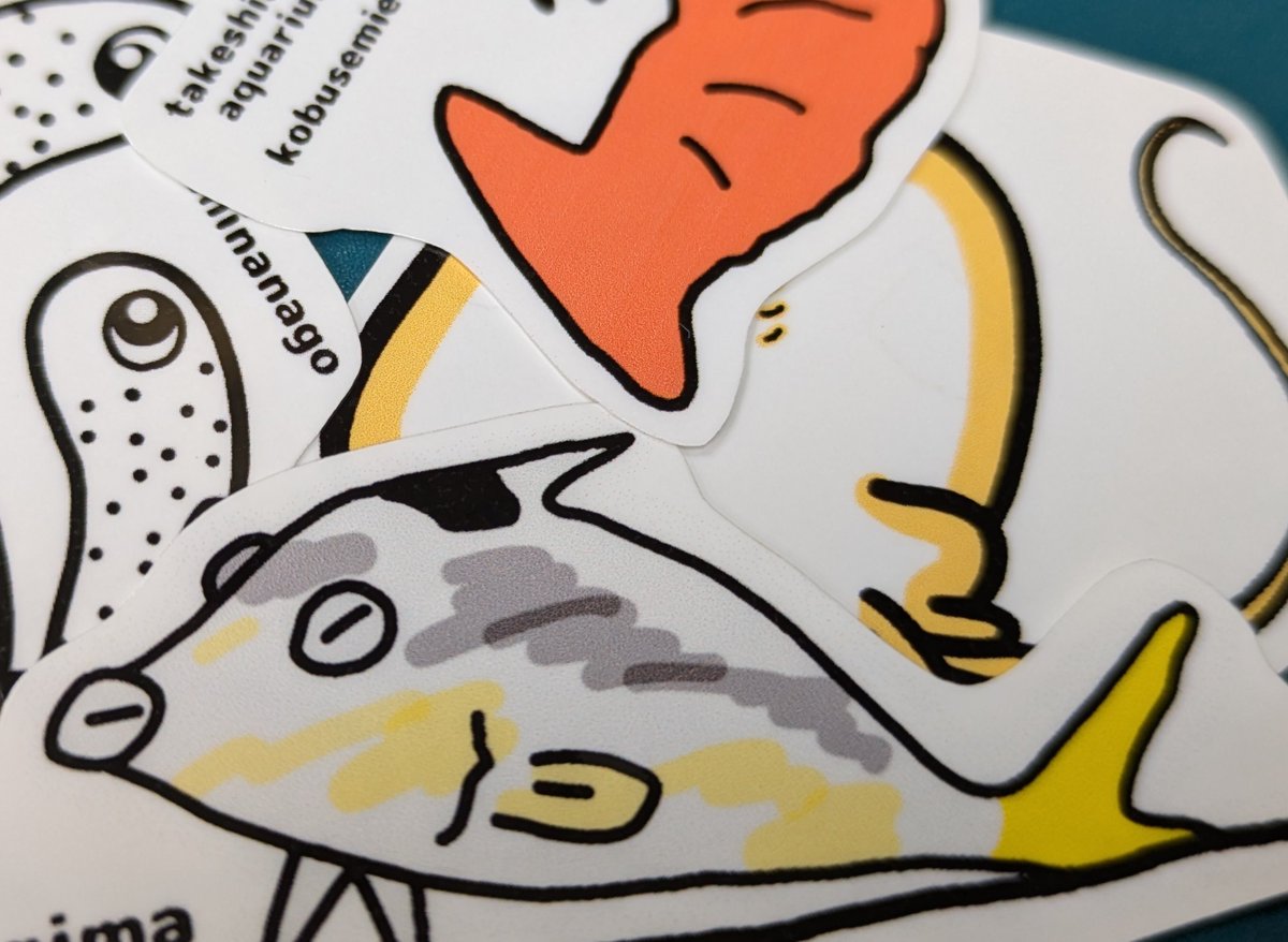 竹島水族館の売店にちんあなごのオリジナルステッカーがっ！ どうやら