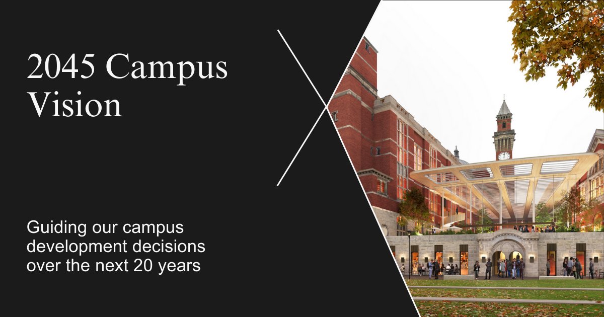 We're delighted to launch our 2045 Campus Vision - a long-term plan for transforming and refining our global estate, over the next 20 years and beyond.   

Find out more about our vision, and how it supports our ambitions to be a global Top 50 university birmingham.ac.uk/university/bui…