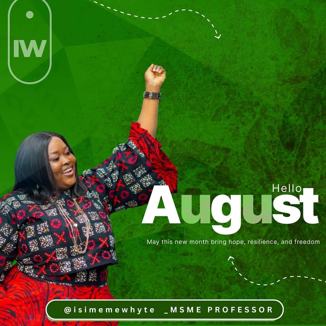 IsimemeWhyte's tweet photo. Happy new month, welcome to the month of August.
On a scale of one to ten, how would you rate July? For me I would say it was a 9.99๐ฅณ.
Iโm grateful I could make impacts and also crush some goals.
Wish you the best this month.
#happynewmonth #August #geniushub #msmeprofessor https://t.co/bPcSxtKzvX