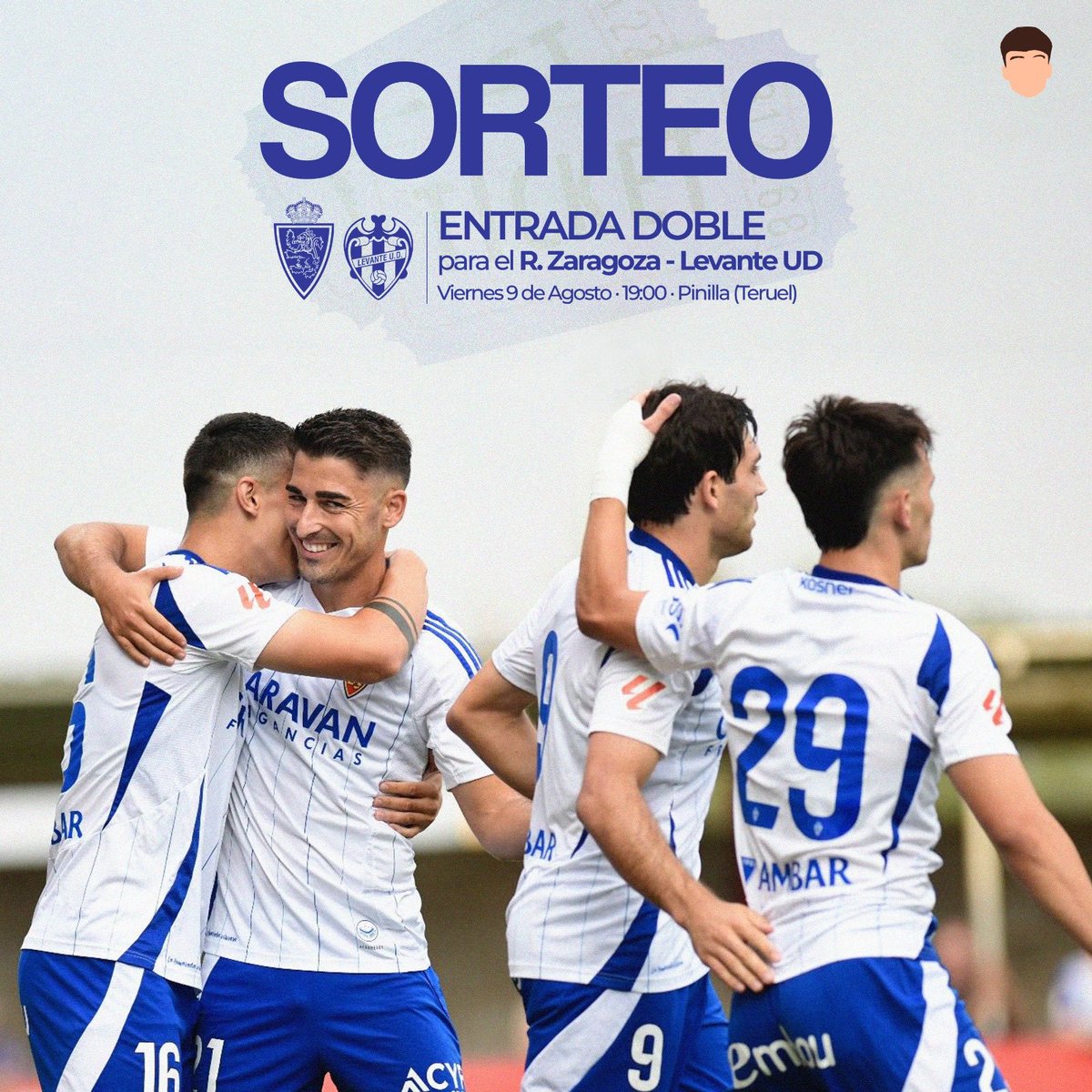 🎁 𝗦𝗢𝗥𝗧𝗘𝗢 🎁

👉🏻 Por cortesía del <a href="/TeruelCd/">Club Deportivo Teruel</a>, sorteo unas 𝗘𝗡𝗧𝗥𝗔𝗗𝗔𝗦 𝗗𝗢𝗕𝗟𝗘𝗦 para el R. Zaragoza-Levante UD

👀 Requisitos:

— Darle RT a este tuit
— Seguirme en <a href="/X/">X</a>
— Seguir al <a href="/TeruelCd/">Club Deportivo Teruel</a> 
— Mencionar a 1 amig@

🔚 Cierre: 6 de agosto a las 13:00

🍀 ¡Suerte!