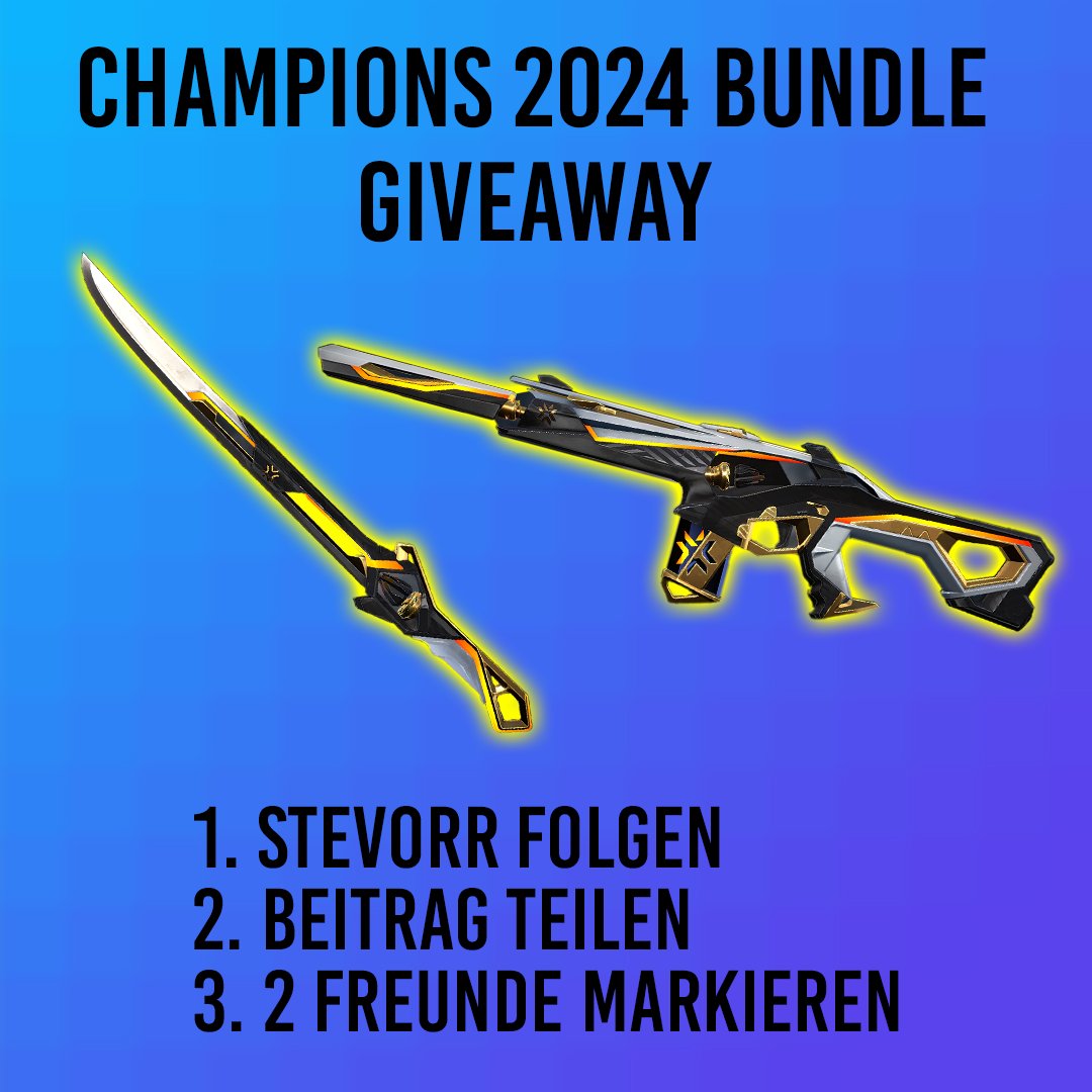 SGE stev0rr (@stev0rr) on Twitter photo Mit den Start der CHAMPIONS SEOUL verlose ich 1x das Champions Bundle! um Teilzunehmen
<a href="/stev0rr/">SGE stev0rr</a> folgen 🏃
Beitrag teilen ♻️
2 Freunde markieren ☑️
Auslosung am 18.08.24 Mit den Start der CHAMPIONS SEOUL verlose ich 1x das Champions Bundle! um Teilzunehmen
<a href="/stev0rr/">SGE stev0rr</a> folgen 🏃
Beitrag teilen ♻️
2 Freunde markieren ☑️
Auslosung am 18.08.24