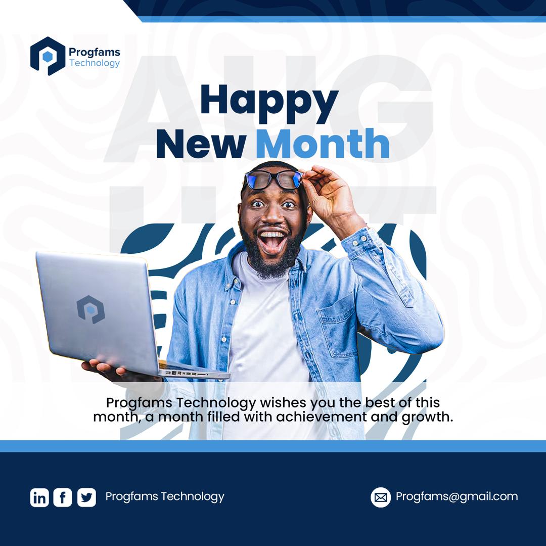 progfamsTech's tweet image. 🌟 Happy New Month!🌟
Progfams Technology Welcome you to August. We&apos;re excited for another month of revolution and advancement. Stay tuned for exciting updates and special offers.

Cheers to a great month ahead! 🚀
#Progfams #ProgfamsTechnology #August2024 #TechInnovation #Tech