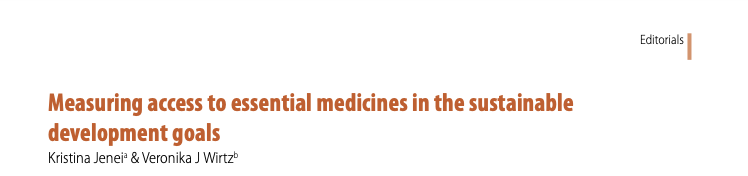 kjmeetswrld's tweet photo. 📣 New article in the @WHOBulletin w/ @VeroWirtz 

Access to medicines indicator in the #SDGs is at risk of being dropped @UNStats. There is no #UHC without dealing with catastrophic 💸 caused by meds.

We examine the reasons and ways to strengthen the #A2M indicators in #SDGs https://t.co/ECS5QC0WyQ