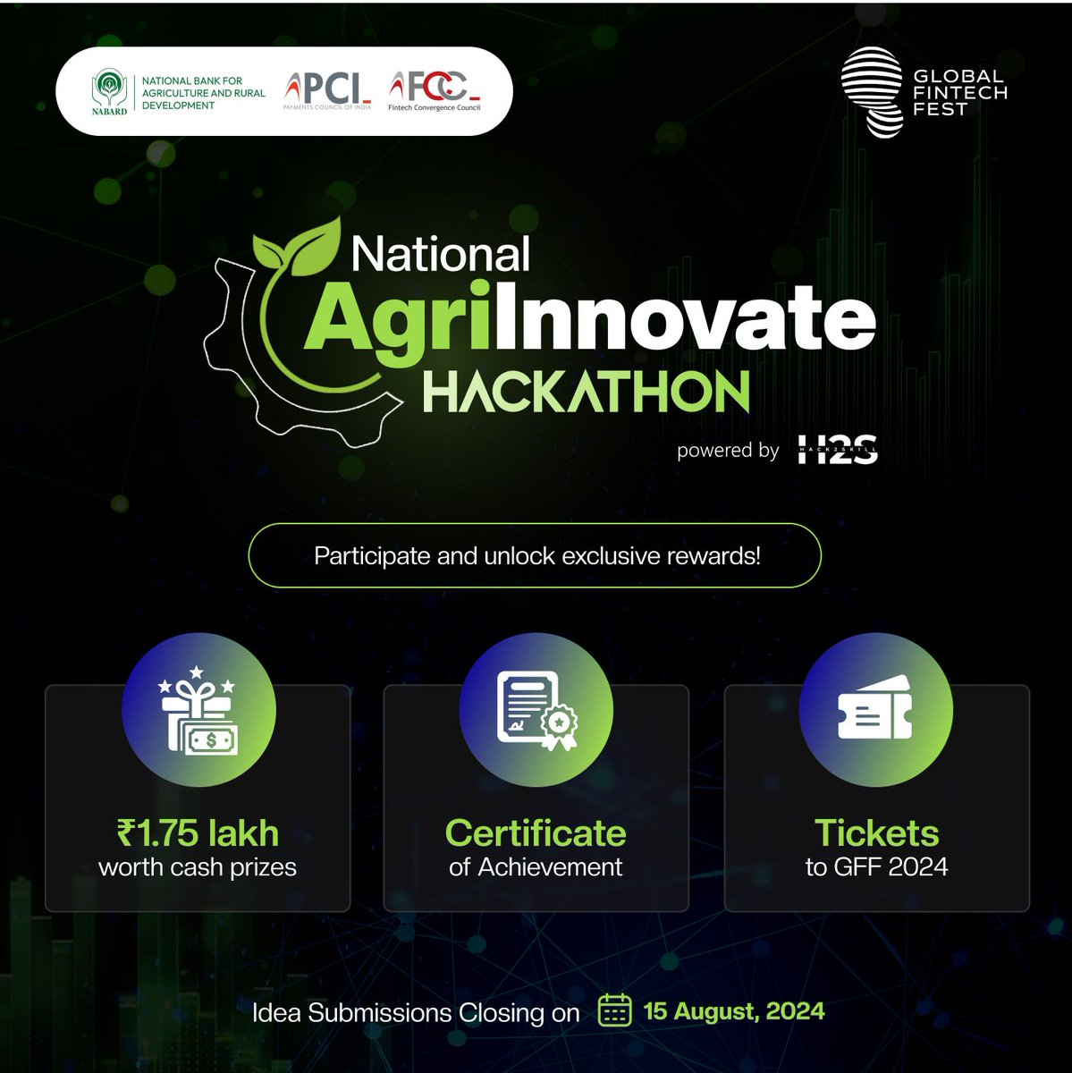 Hack2skill (@hack2skill) on Twitter photo Innovate to elevate agriculture– Its big reveal time! 🤩💯
<a href="/NABARDOnline/">NABARD Online</a> presents National #AgriInnovate Hackathon is offering amazing rewards to the top performers.
➡ Register now to secure your spot:🔗 bit.ly/4fnyFmm
@gff_2024 <a href="/PCIUpdates/">PCI</a> <a href="/FCCUpdates/">Fintech Convergence Council</a> <a href="/NPCI_NPCI/">NPCI</a> Innovate to elevate agriculture– Its big reveal time! 🤩💯
<a href="/NABARDOnline/">NABARD Online</a> presents National #AgriInnovate Hackathon is offering amazing rewards to the top performers.
➡ Register now to secure your spot:🔗 bit.ly/4fnyFmm
@gff_2024 <a href="/PCIUpdates/">PCI</a> <a href="/FCCUpdates/">Fintech Convergence Council</a> <a href="/NPCI_NPCI/">NPCI</a>